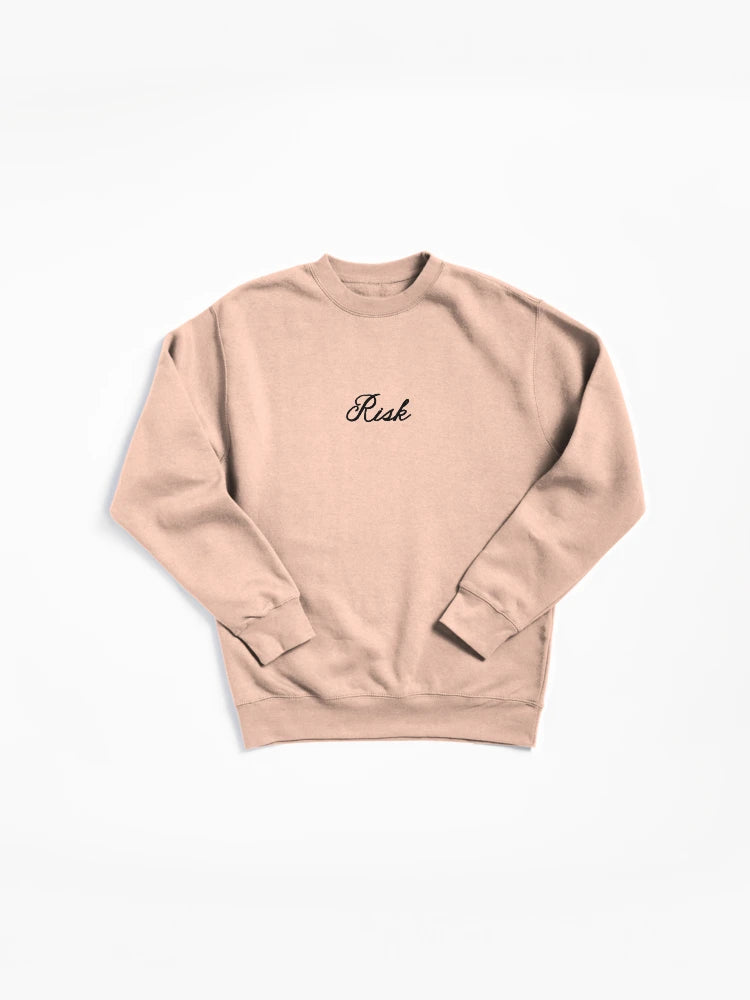 Risk Graphic Pullover - Minimalist Bold Statement Sweatshirt