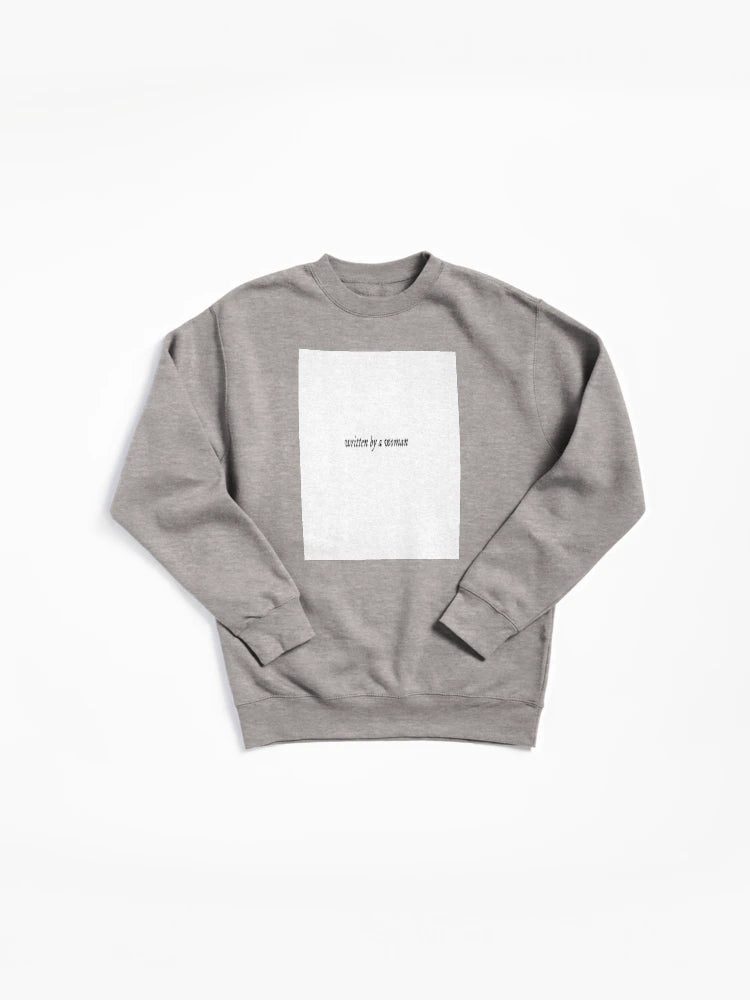 Written Typography Graphic Pullover Sweatshirt - Minimalist Text Style