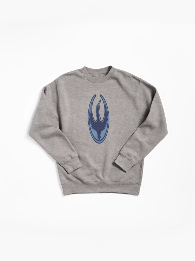 Rebel Loon Bird Pullover Sweatshirt - Unique Wildlife Graphic Art
