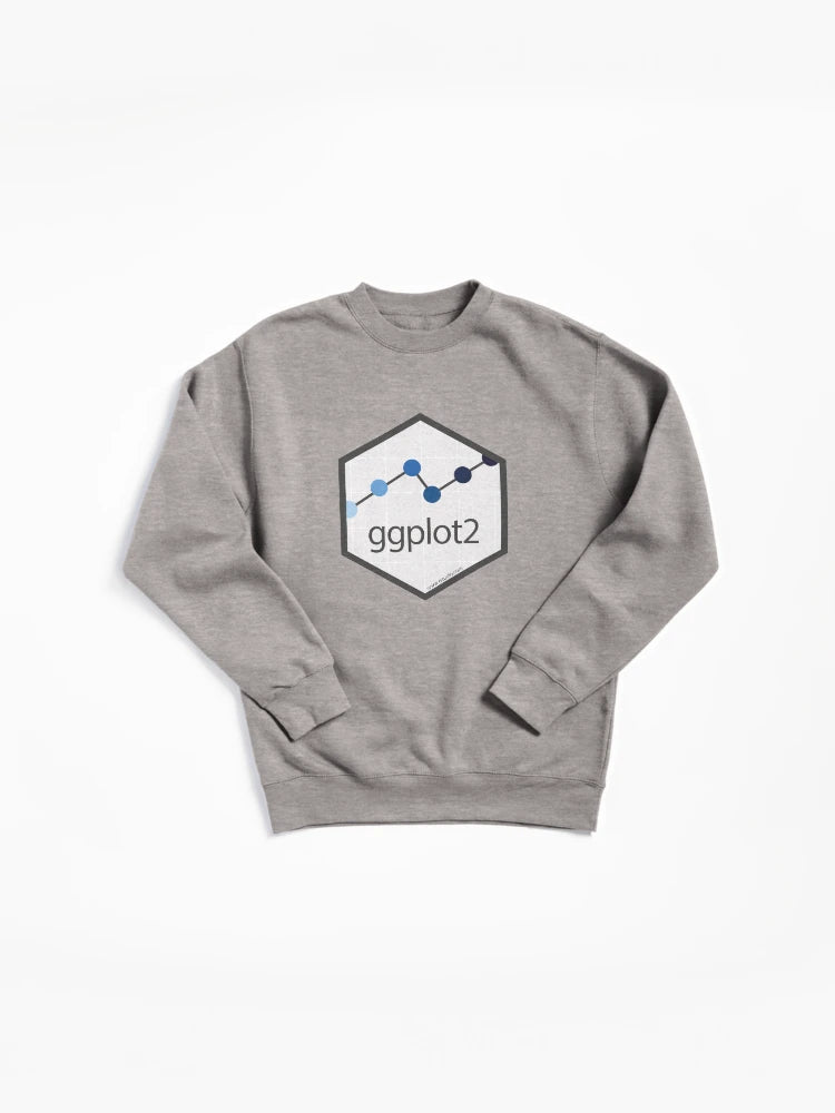 RStudio Ggplot2 Hex Pullover Sweatshirt - Data Scientist Uniform