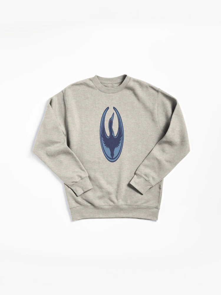 Rebel Loon Bird Pullover Sweatshirt - Unique Wildlife Graphic Art