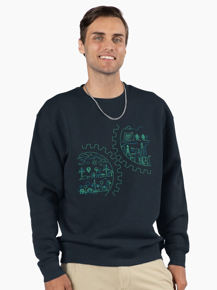 Environmental Engineering Green Energy Pullover Sweatshirt Dark Blue