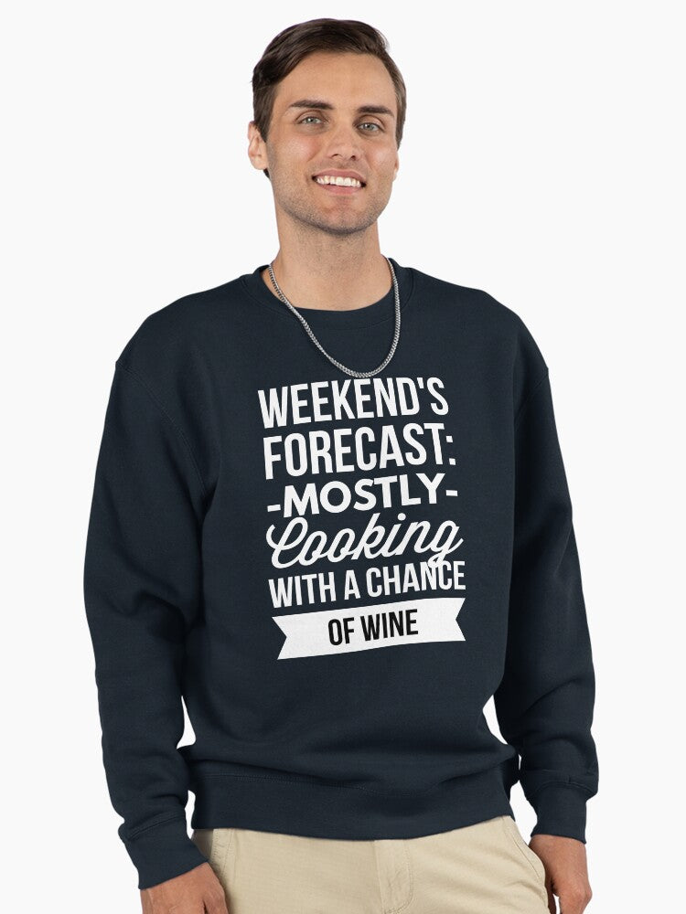 Mostly Cooking Foodie Pullover Sweatshirt - Home Chef Apparel Gift Dark Blue