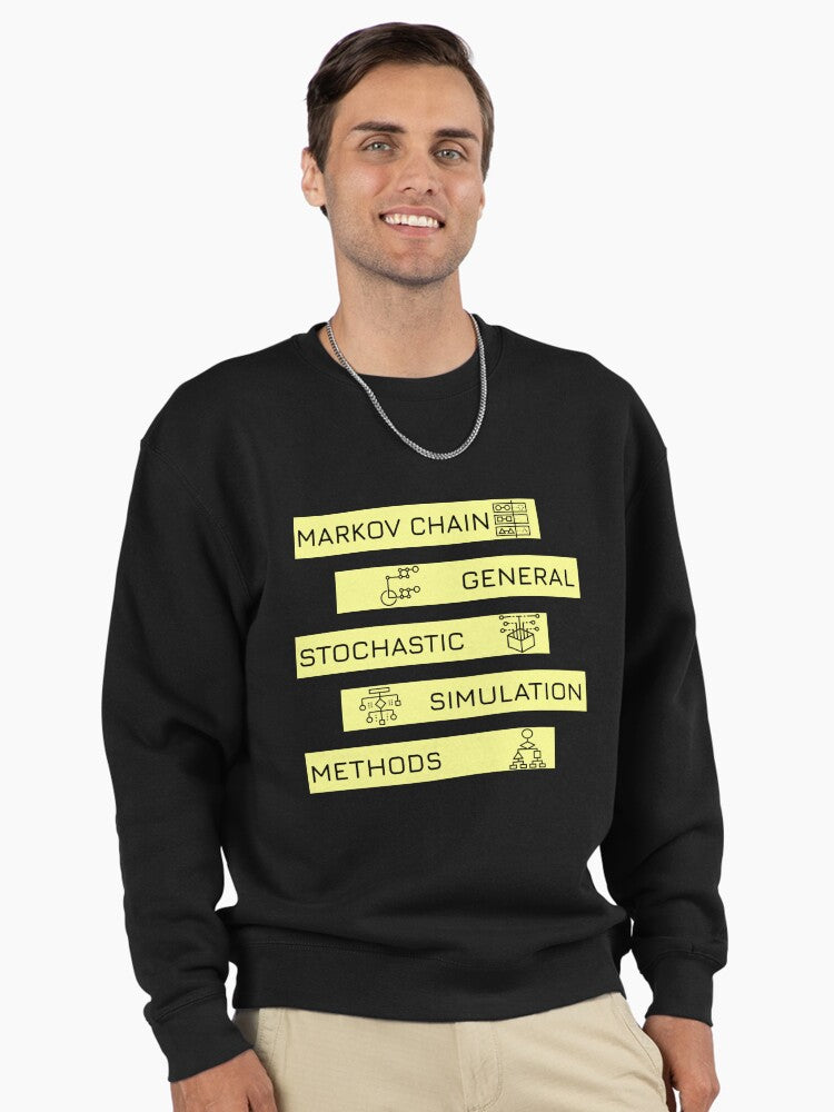 Markov Chain Python Pullover - Math & Coding Pullover Sweatshirt Black