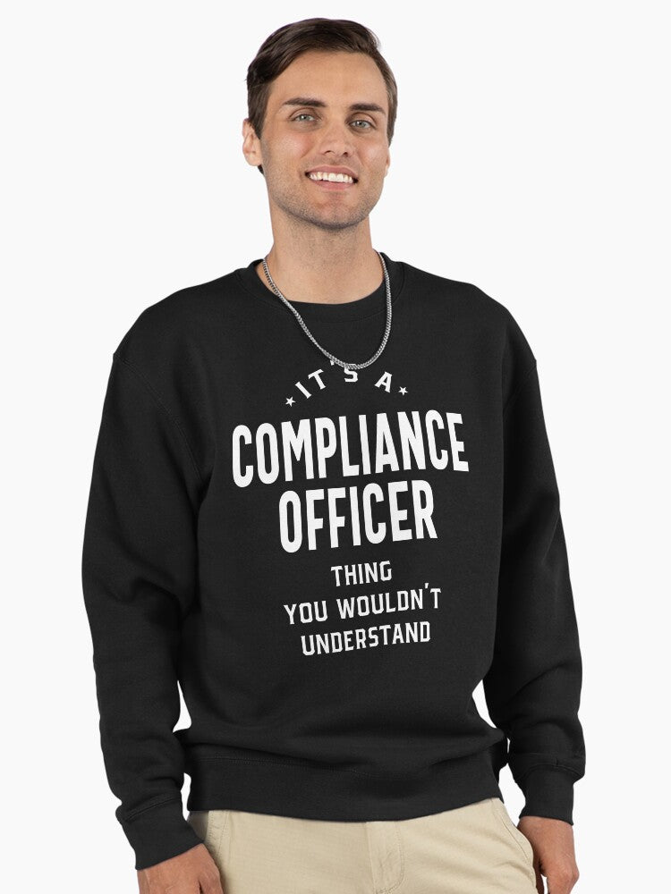 Compliance Officer Gift: Professional Job Title Pullover Shirt Black