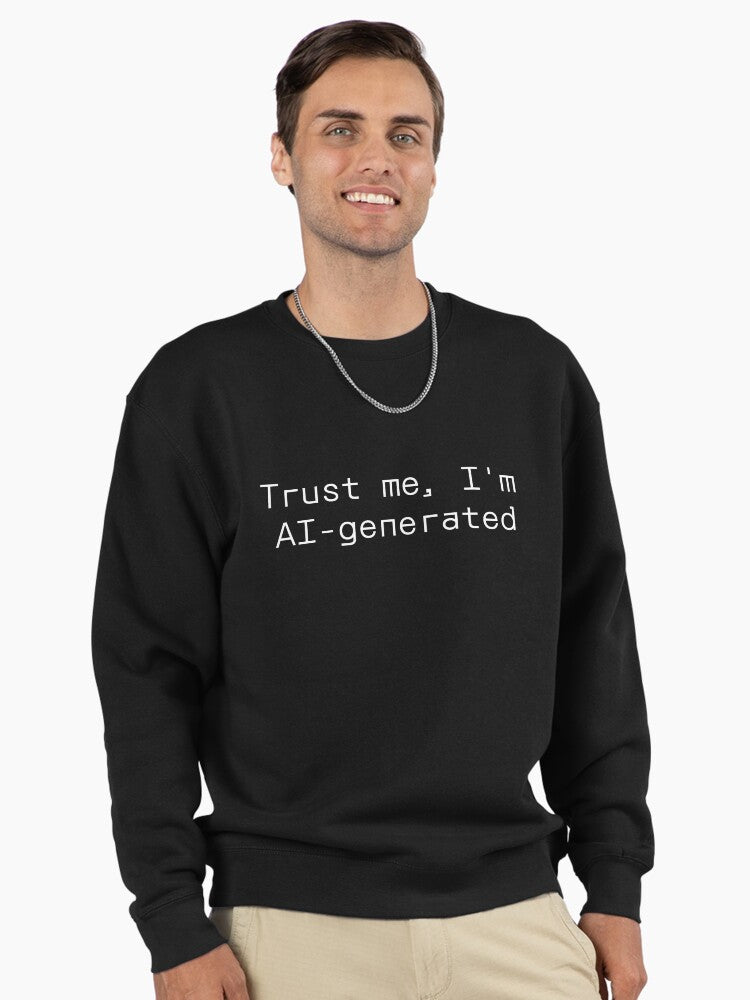Trust Me I'm AI-Generated Pullover - Sarcastic Tech Sweatshirt Black