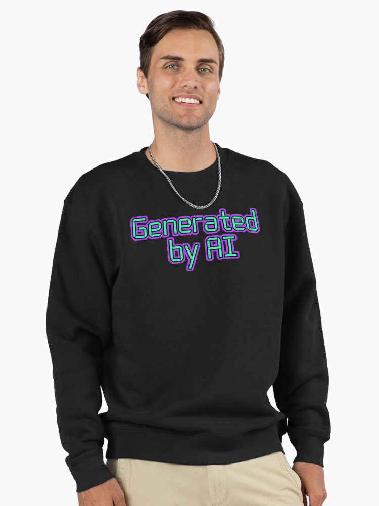 Generated Tech Concept Pullover - Digital Art Pullover Sweatshirt Black