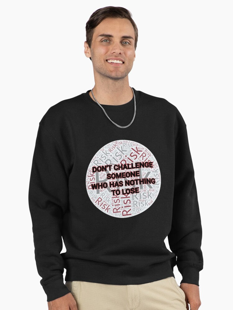 Nothing To Lose Pullover - Stoic Bold Philosophy Hoodie Black