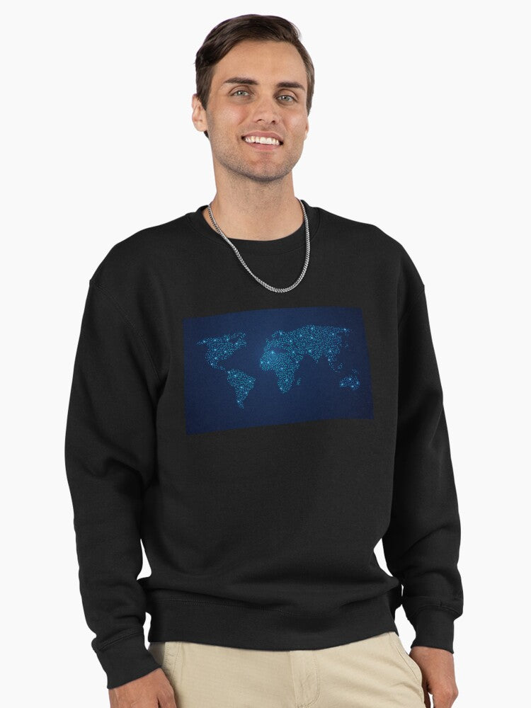 Cyberspace Tech Pullover - Global Communication Technology Hoodie Black