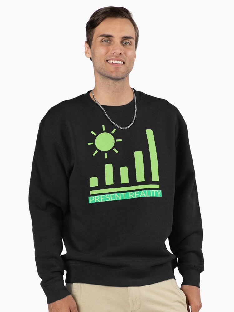 Extinction Rebellion Present Reality Pullover Sweatshirt - Eco Activist Black