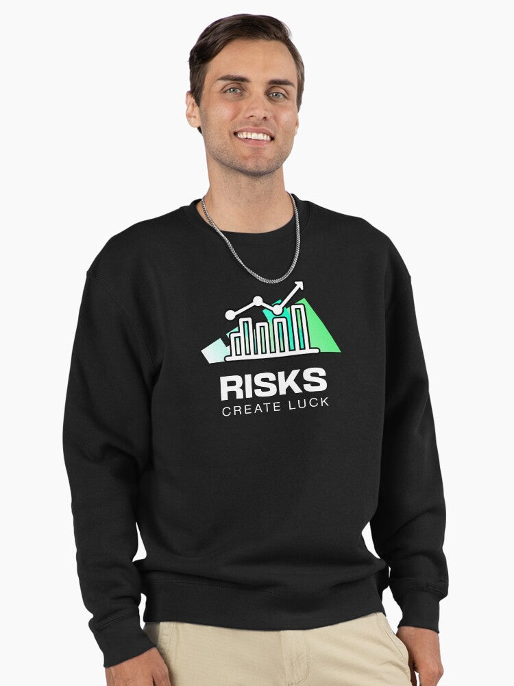 Risks Create Luck Pullover - Serendipity Mindset Hoodie Black