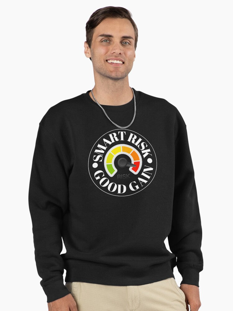 Smart Risk Good Gain Pullover - Calculated Moves Business Hoodie Black