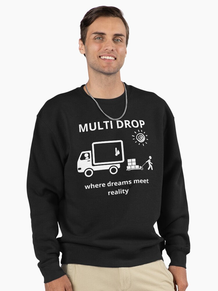 Funny Delivery Truck Driver Pullover Sweatshirt - Courier Gift Black