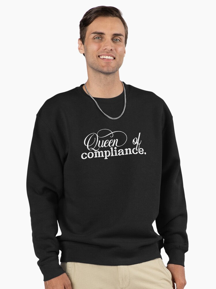 Queen Of Compliance Pullover: Royal Professional Identity Top Black
