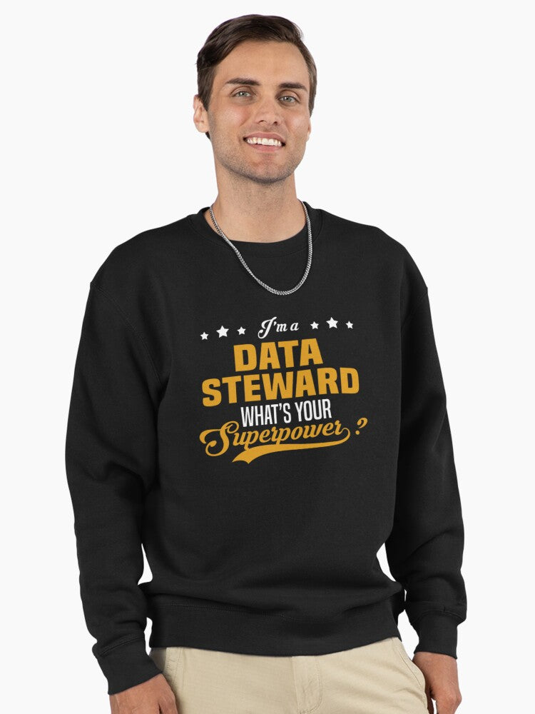 Data Steward Profession Pullover Sweatshirt - Database Management Top Black