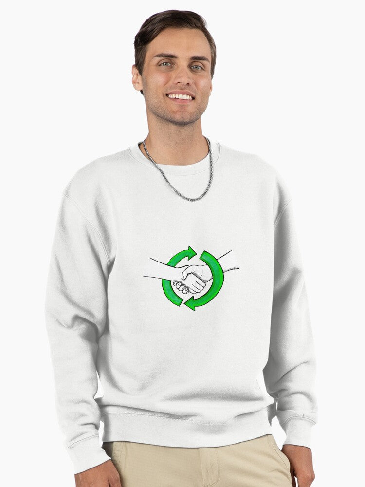 Cooperate Sustainable Development Goals Pullover Sweatshirt White