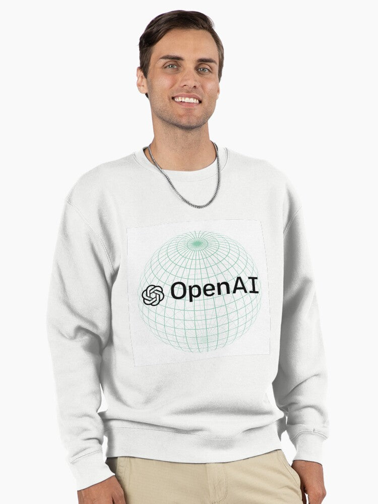 Open AI New Generation Pullover - Creative Tech Pullover Sweatshirt White