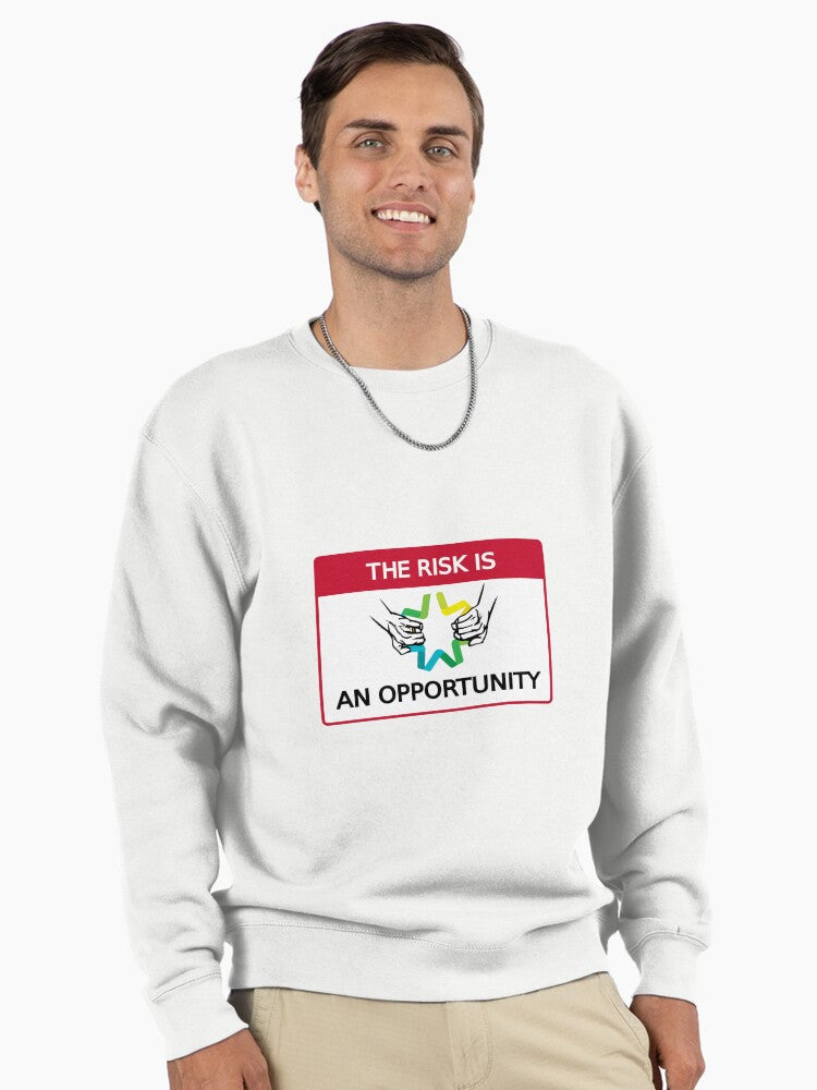 Risk Is An Opportunity Pullover - Positive Business Hoodie White