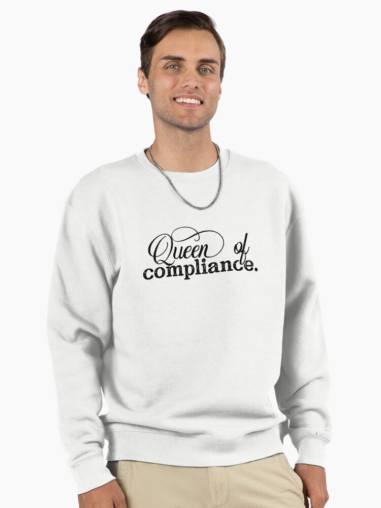 Queen Of Compliance: Premium Female Leadership Career Pullover White