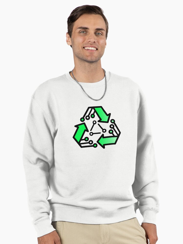 Carbon Cycle Pullover Sweatshirt - Sustainable Science Apparel White