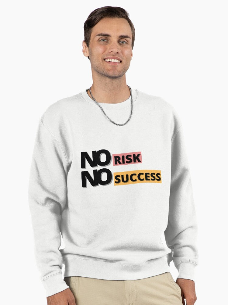 No Risk No Success Pullover - Achievement Mindset Hoodie White
