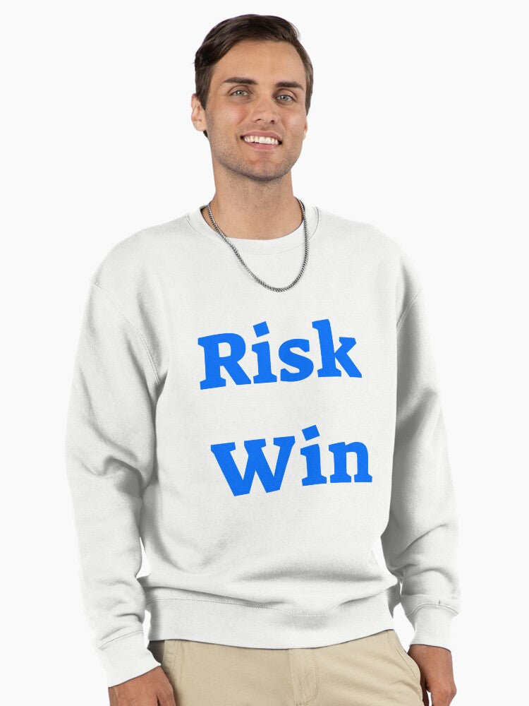 Risk Win Achievement Pullover - Motivational Victory Hoodie White