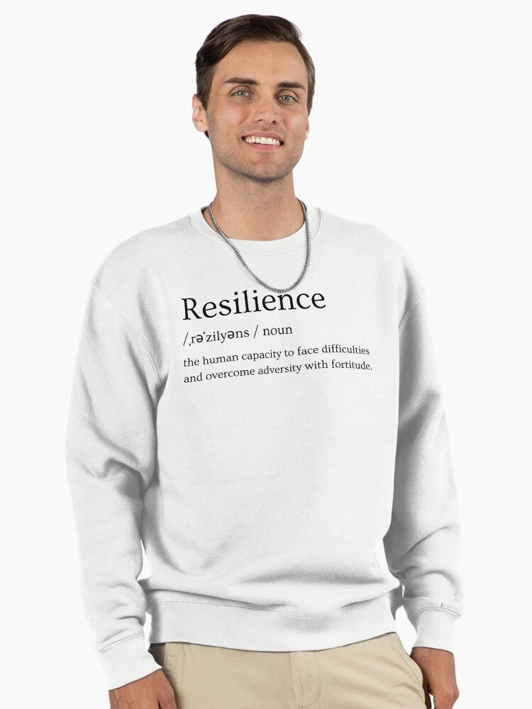 Resilience Definition Pullover - Educational Dictionary Hoodie White