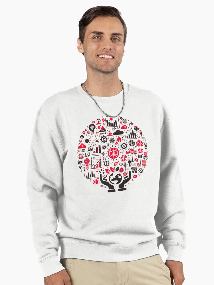 Green Invest Sustainable Future Pullover Sweatshirt White