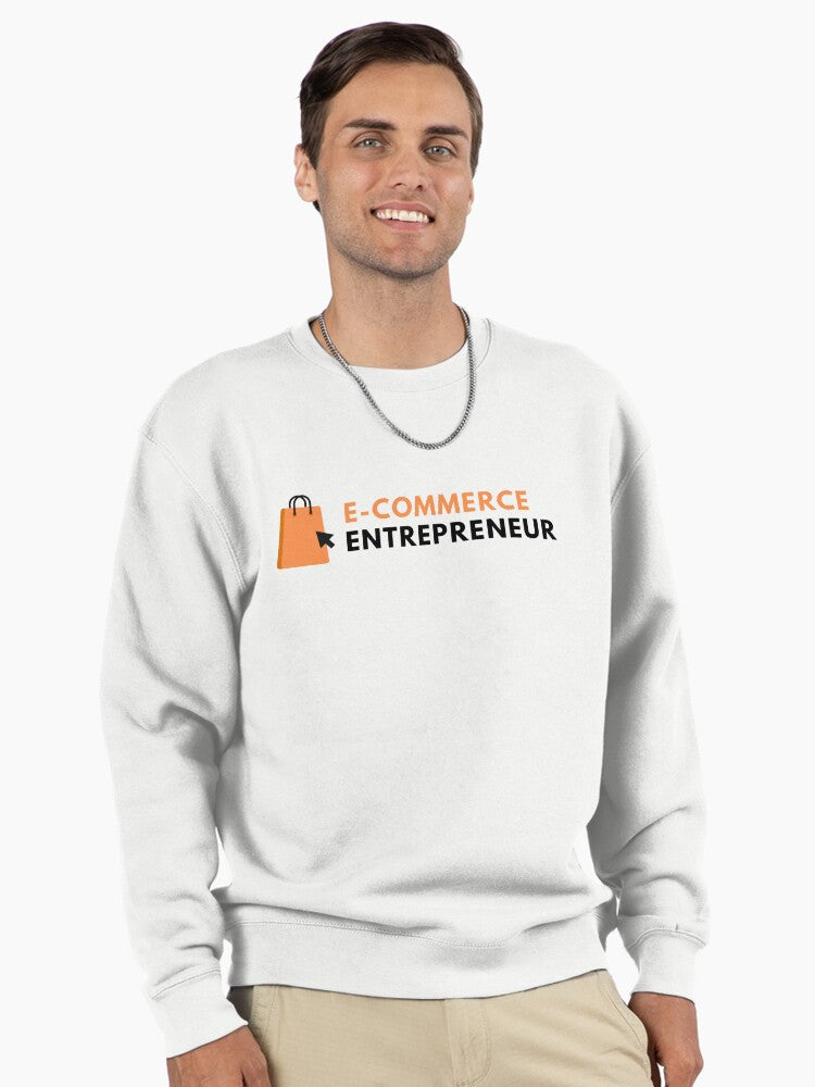 E-Commerce Entrepreneur Pullover Sweatshirt - Startup Founder Top White