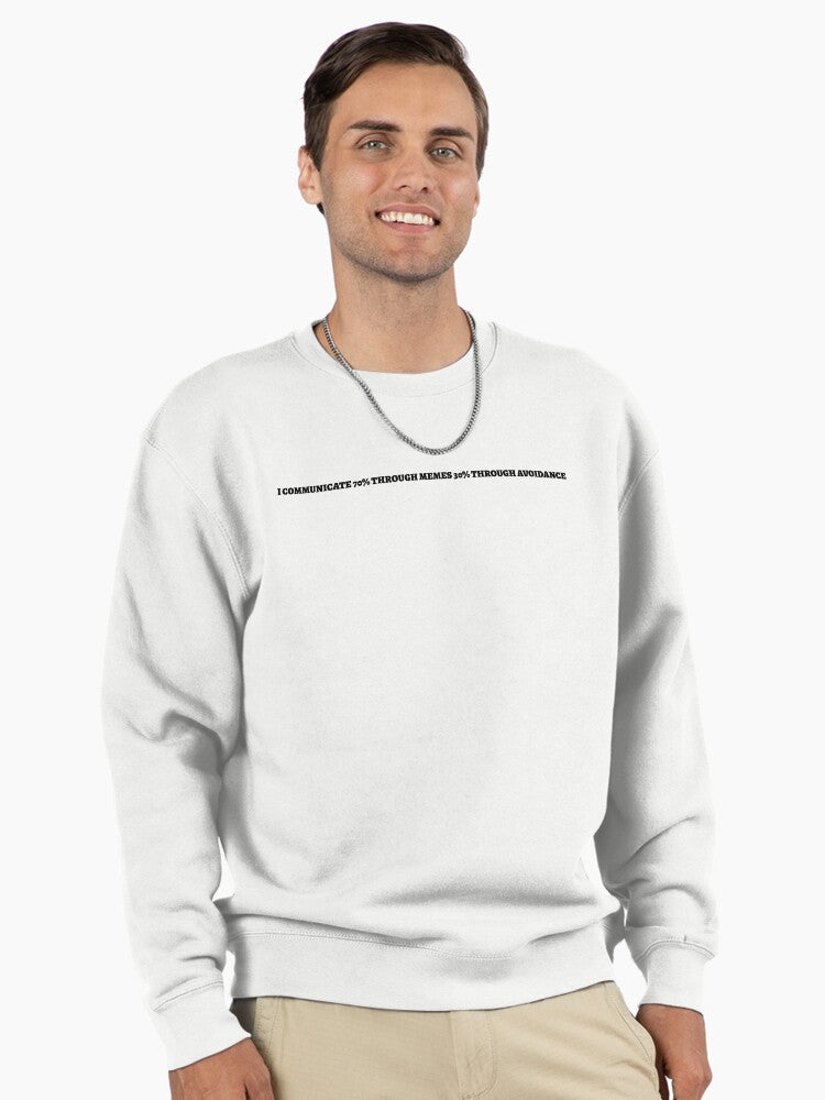 70% Memes 30% Avoidance: Funny Introvert Communication Gift White