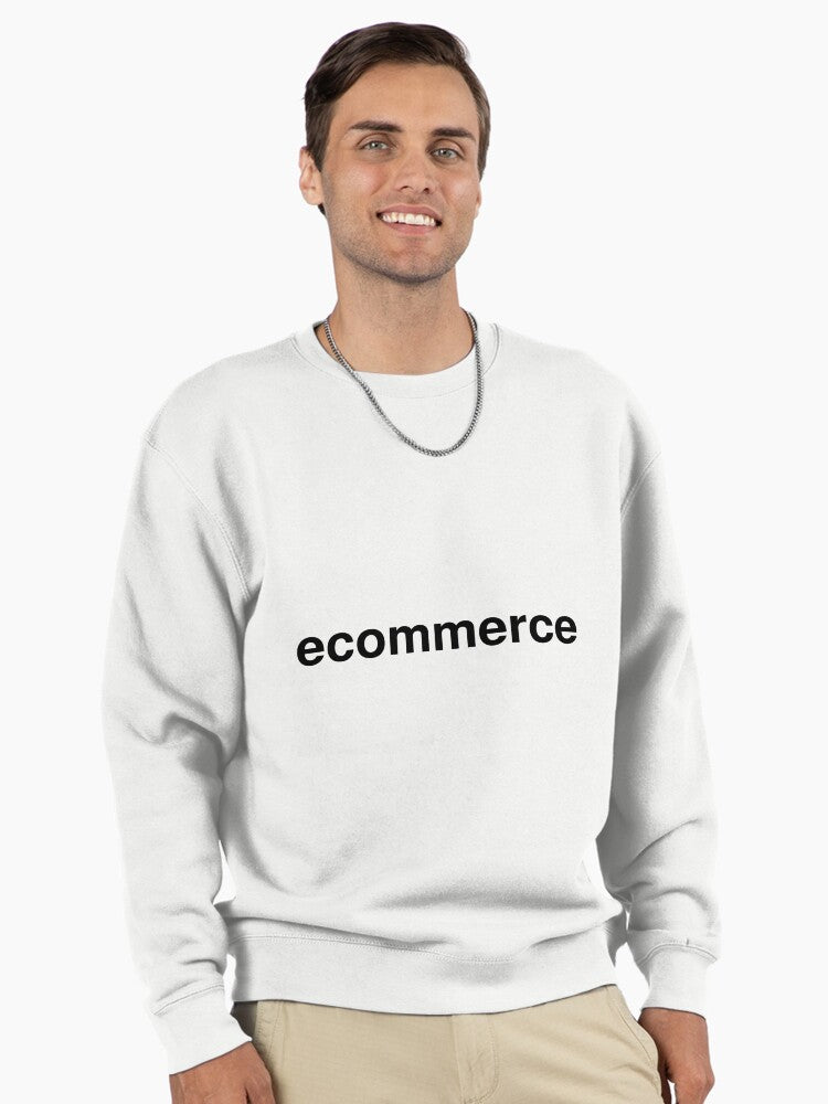 Ecommerce Professional Pullover Sweatshirt - Digital Retail Top White