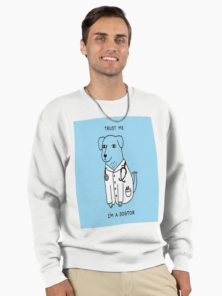 Dogtor Funny Veterinary Pullover Sweatshirt - Animal Doctor Gift White