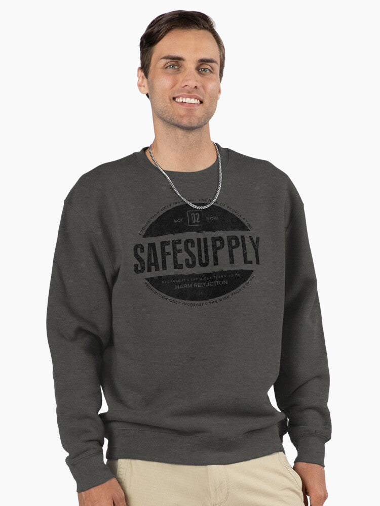 Safe Supply Pullover - Minimalist Industrial Logistics Hoodie Charcoal Heather