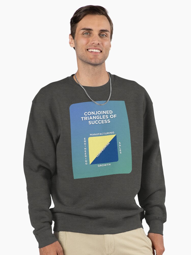 Conjoined Triangles of Success - Funny Silicon Valley Hoodie Charcoal Heather