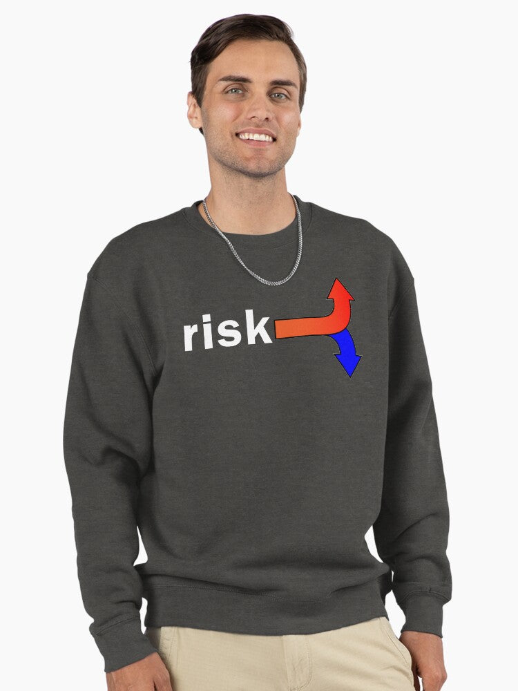 Risk in Business Pullover - Professional Entrepreneur Sweatshirt Charcoal Heather