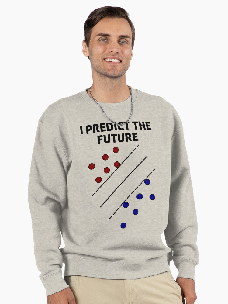 Support Vector Machine Pullover Sweatshirt - SVM Machine Learning Oatmeal Heather
