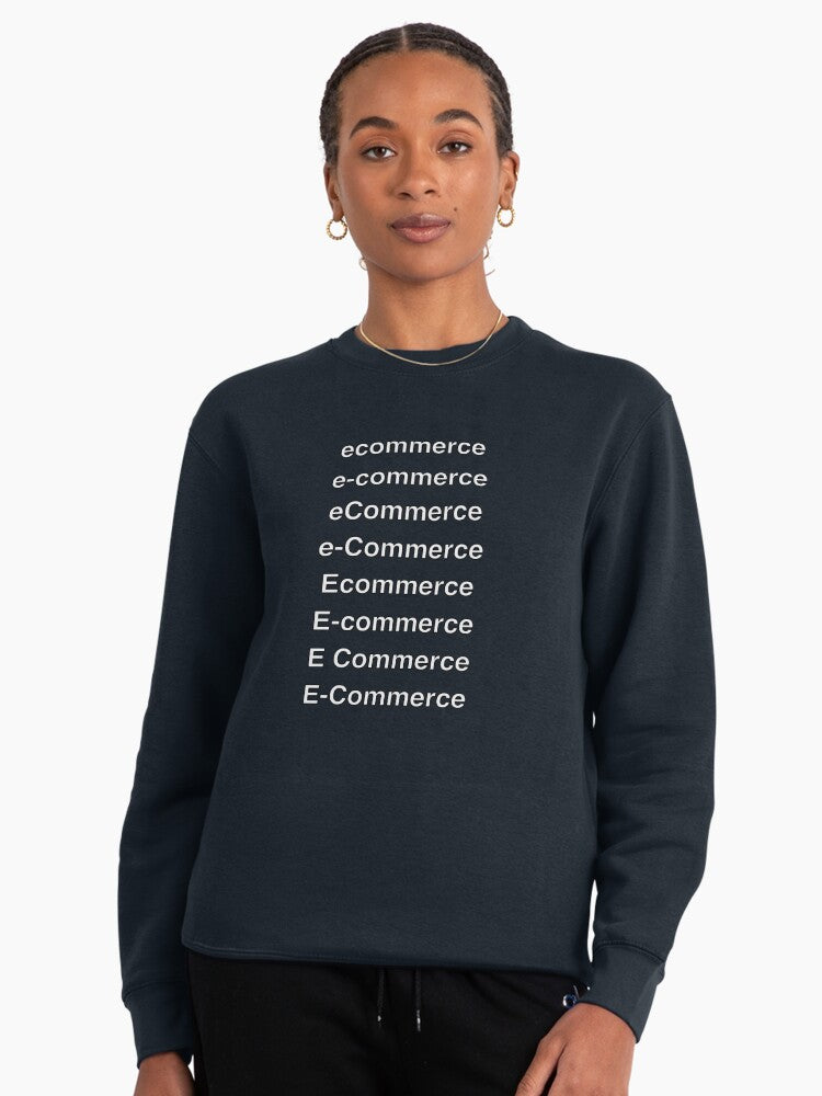 How Do You Spell E-commerce? Pullover Sweatshirt - Funny Sales Blue