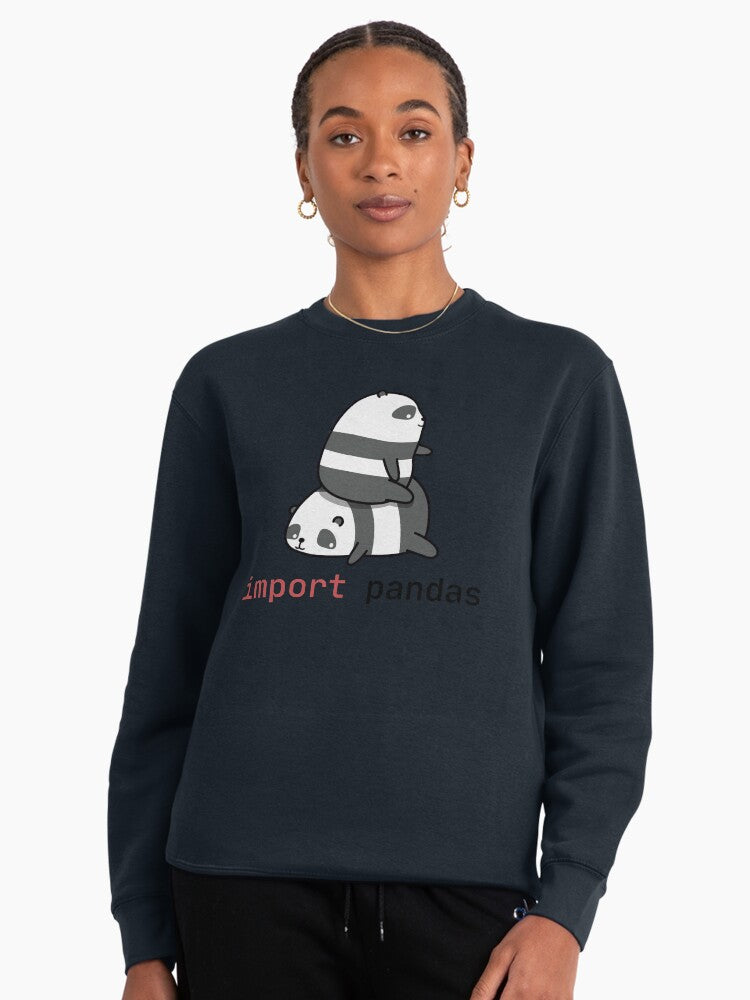 Import Pandas Pullover Sweatshirt - Python Data Science Coder Blue