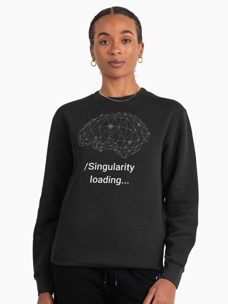 Machine Learning Singularity Pullover - Neural Network Sweatshirt Black