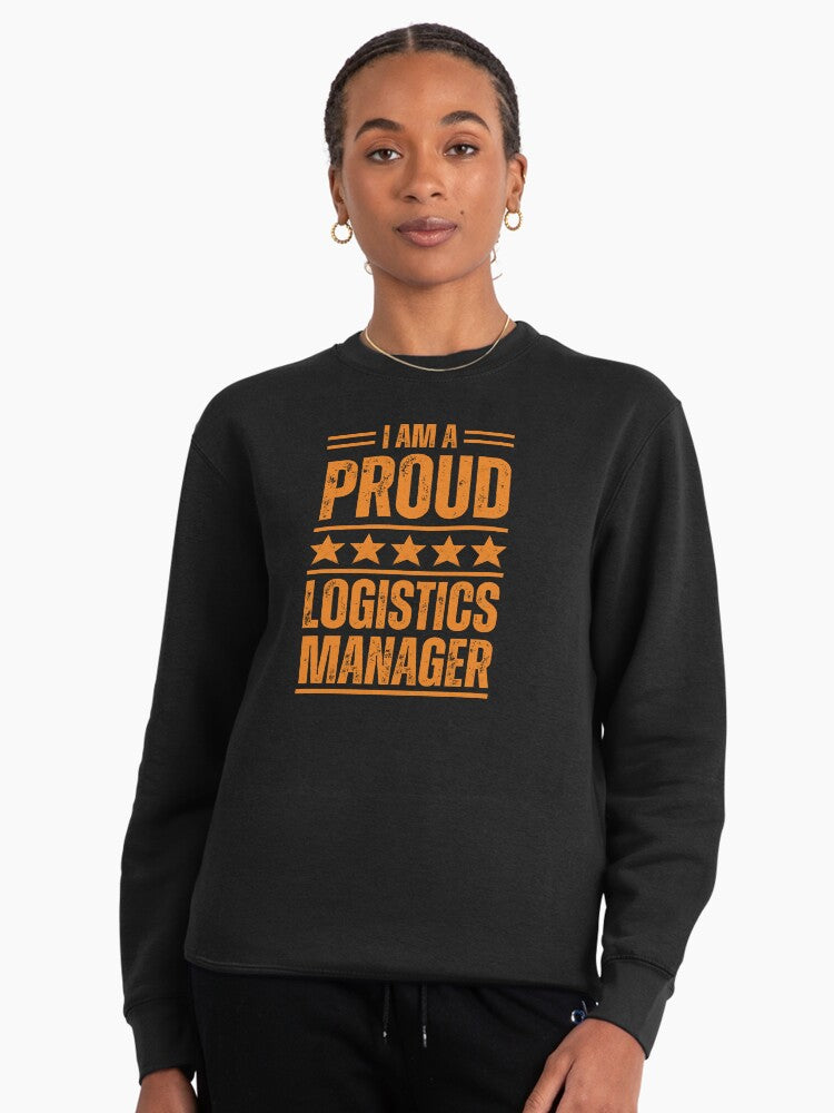 Proud Logistics Manager Pullover Sweatshirt - Supply Chain Leadership Black