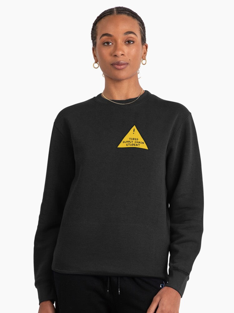Tired Supply Chain Student - Funny Academic Major Pullover Black
