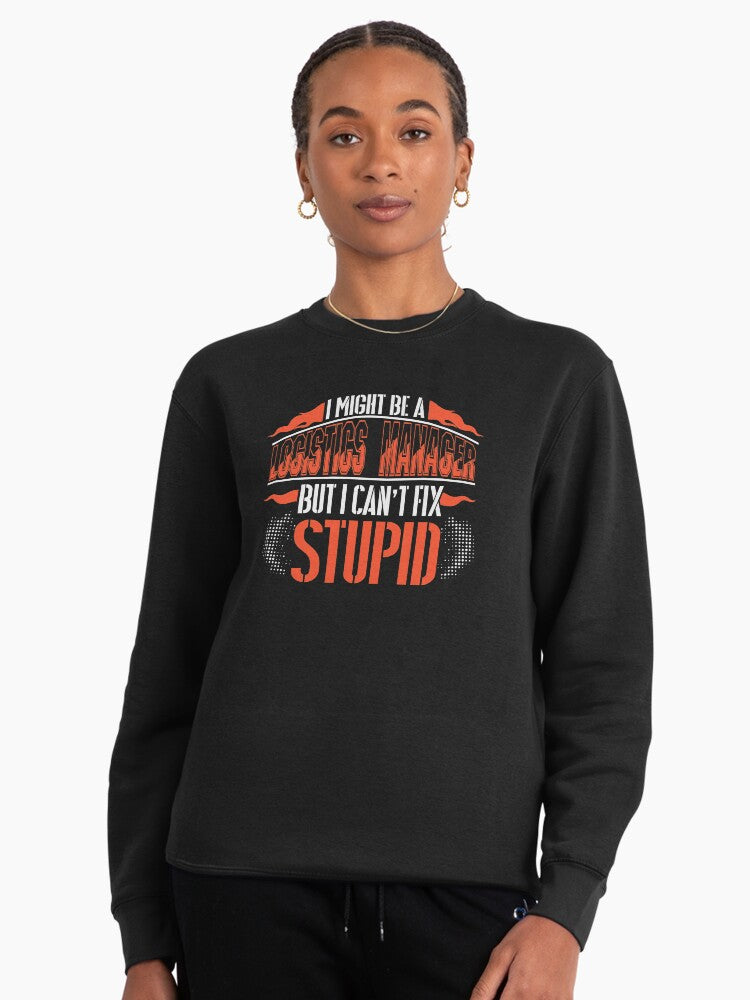 Senior Logistics Manager Professional Work Pullover Sweatshirt Black