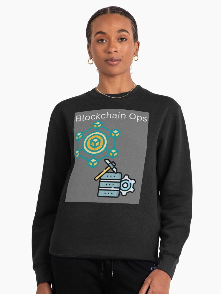 Blockchain Ops Pullover - Cryptocurrency Network Pullover Sweatshirt Black