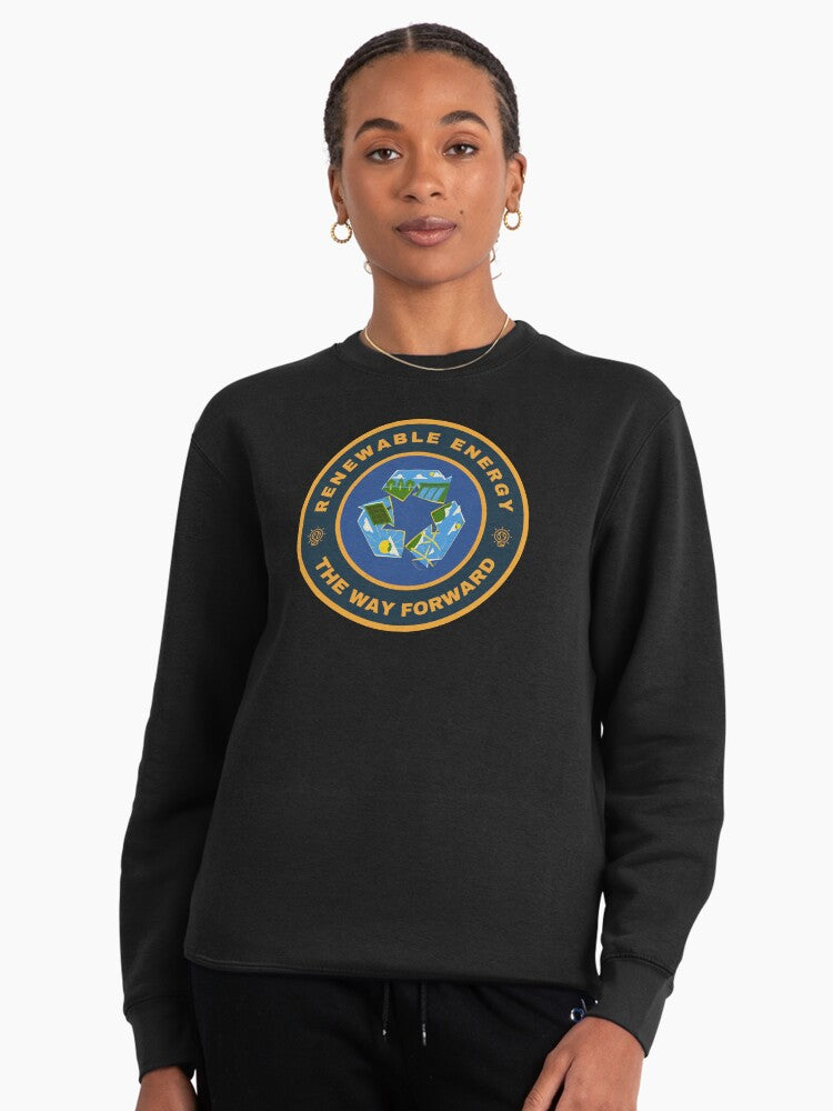 Renewable Energy The Way Forward Pullover Sweatshirt - Eco Power Black