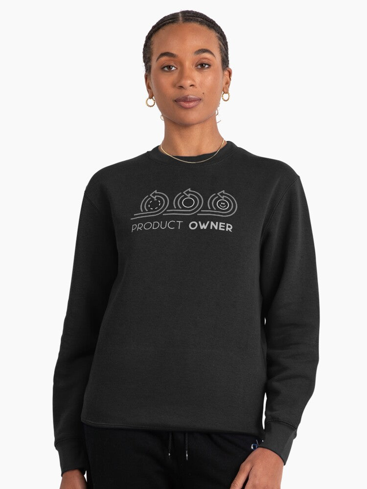 Agile Product Owner Smile Management Pullover Sweatshirt Black