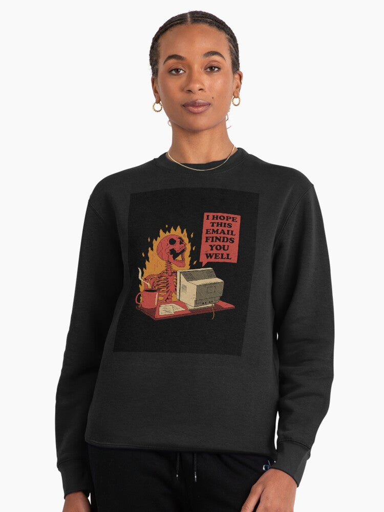 You Got Mail Retro Pullover Sweatshirt - Vintage Tech Nostalgia Black