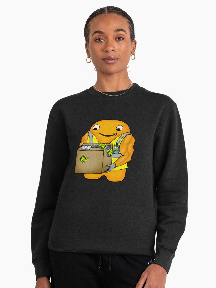 The Strongest Peccy Pullover Sweatshirt - Viral Internet Culture Black