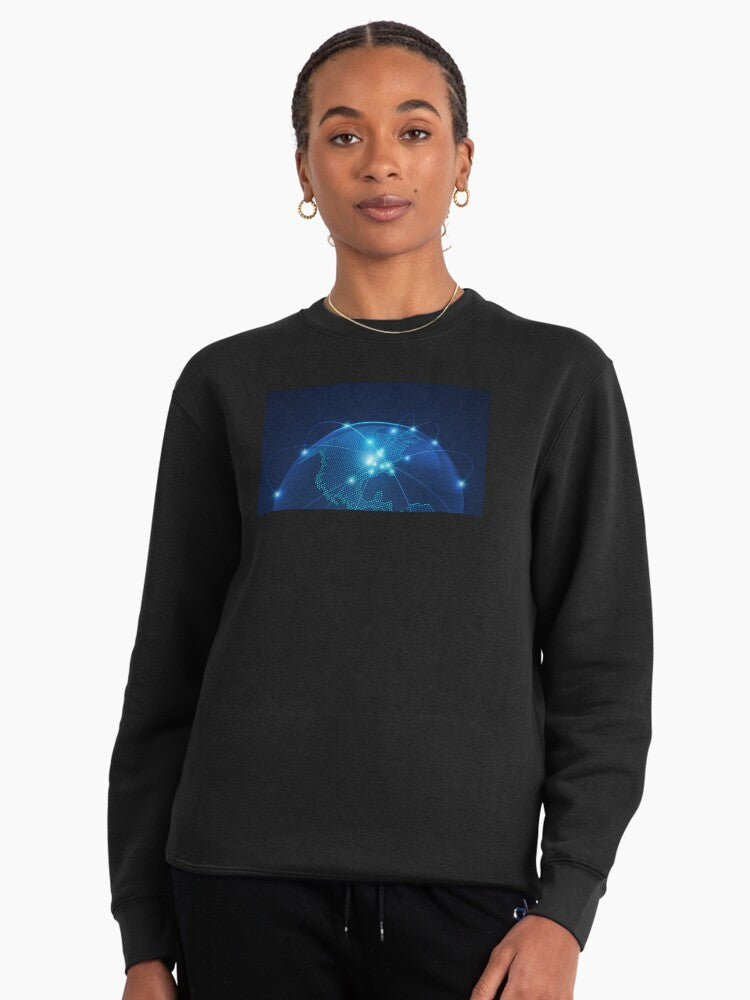 Cyberspace Global Network Technology Pullover Sweatshirt - Tech Black