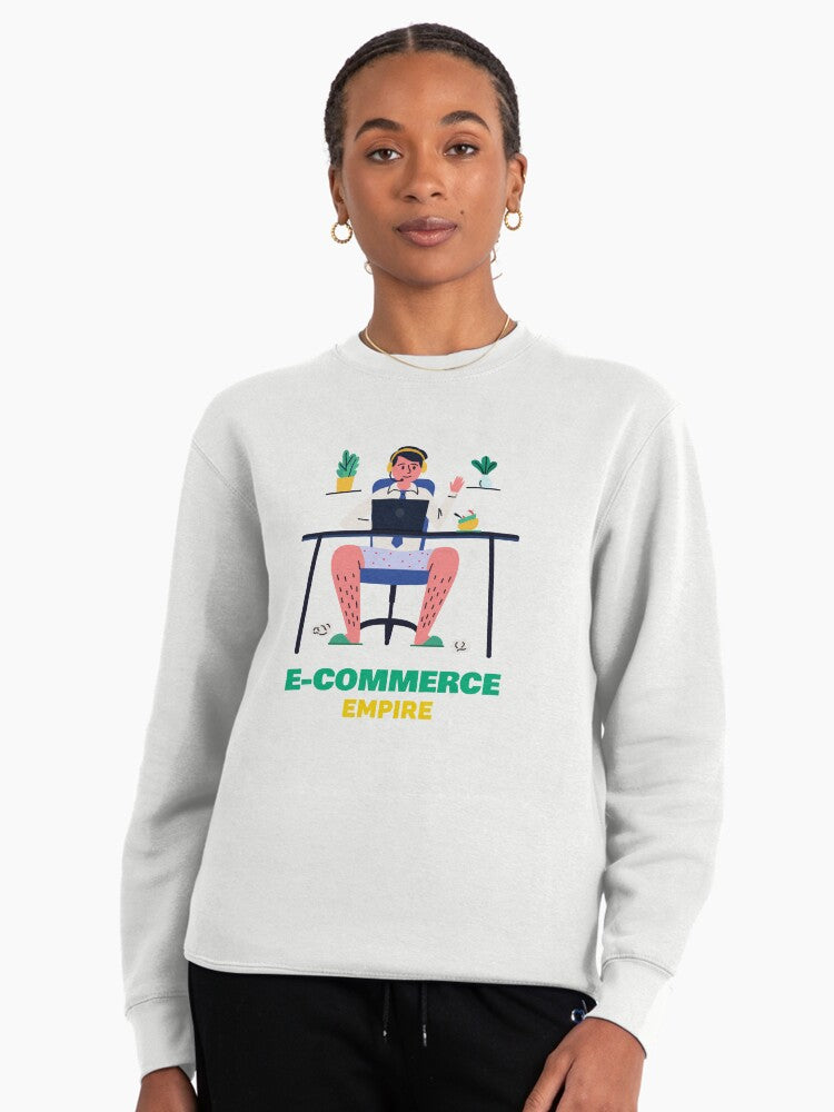 E-Commerce Empire Pullover Sweatshirt - Digital Marketing Gear White