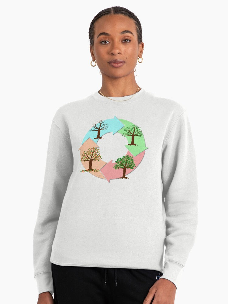 Anime Style Graphic Character Pullover Sweatshirt White